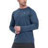 imageTBMPOY Mens Sun Protection Hiking Shirts Long Sleeve Water UPF 50 SPF UV Shirts Lightweight Fishing Hiking Swimming14blue Grey