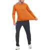 imageTBMPOY Mens Sun Protection Hiking Shirts Long Sleeve Water UPF 50 SPF UV Shirts Lightweight Fishing Hiking Swimming15orange