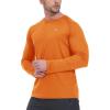 imageTBMPOY Mens Sun Protection Hiking Shirts Long Sleeve Water UPF 50 SPF UV Shirts Lightweight Fishing Hiking Swimming15orange