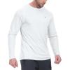 imageTBMPOY Mens Sun Protection Hiking Shirts Long Sleeve Water UPF 50 SPF UV Shirts Lightweight Fishing Hiking Swimming1white