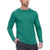 imageTBMPOY Mens Sun Protection Hiking Shirts Long Sleeve Water UPF 50 SPF UV Shirts Lightweight Fishing Hiking Swimming20dark Green