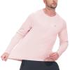 imageTBMPOY Mens Sun Protection Hiking Shirts Long Sleeve Water UPF 50 SPF UV Shirts Lightweight Fishing Hiking Swimming21light Pink