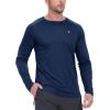 imageTBMPOY Mens Sun Protection Hiking Shirts Long Sleeve Water UPF 50 SPF UV Shirts Lightweight Fishing Hiking Swimming2navy