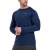 imageTBMPOY Mens Sun Protection Hiking Shirts Long Sleeve Water UPF 50 SPF UV Shirts Lightweight Fishing Hiking Swimming2navy