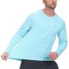 imageTBMPOY Mens Sun Protection Hiking Shirts Long Sleeve Water UPF 50 SPF UV Shirts Lightweight Fishing Hiking Swimming4light Blue
