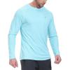 imageTBMPOY Mens Sun Protection Hiking Shirts Long Sleeve Water UPF 50 SPF UV Shirts Lightweight Fishing Hiking Swimming4light Blue