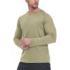 imageTBMPOY Mens Sun Protection Hiking Shirts Long Sleeve Water UPF 50 SPF UV Shirts Lightweight Fishing Hiking Swimming5khaki