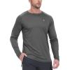 imageTBMPOY Mens Sun Protection Hiking Shirts Long Sleeve Water UPF 50 SPF UV Shirts Lightweight Fishing Hiking Swimming6dark Grey