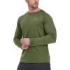 imageTBMPOY Mens Sun Protection Hiking Shirts Long Sleeve Water UPF 50 SPF UV Shirts Lightweight Fishing Hiking Swimming8army Green