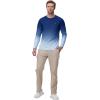 imageTBMPOY Mens Sun Protection Hiking Shirts Long Sleeve Water UPF 50 SPF UV Shirts Lightweight Fishing Hiking SwimmingDark Blue Gradient