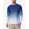 imageTBMPOY Mens Sun Protection Hiking Shirts Long Sleeve Water UPF 50 SPF UV Shirts Lightweight Fishing Hiking SwimmingDark Blue Gradient