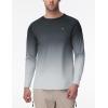 imageTBMPOY Mens Sun Protection Hiking Shirts Long Sleeve Water UPF 50 SPF UV Shirts Lightweight Fishing Hiking SwimmingDark Grey Gradient
