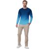 imageTBMPOY Mens Sun Protection Hiking Shirts Long Sleeve Water UPF 50 SPF UV Shirts Lightweight Fishing Hiking SwimmingLake Blue Gradient