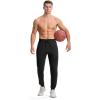 imageTBMPOY Mens Sweatpants with Zipper Pockets Lightweight Joggers Slim Fit Athletic Pants for Track Running WorkoutBlack