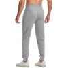 imageTBMPOY Mens Sweatpants with Zipper Pockets Lightweight Joggers Slim Fit Athletic Pants for Track Running WorkoutLight Grey