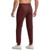 imageTBMPOY Mens Sweatpants with Zipper Pockets Lightweight Joggers Slim Fit Athletic Pants for Track Running WorkoutWine Red
