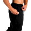 imageTBMPOY Mens Tapered Running Jogger Athletic Pants Gym Training Pants Black L
