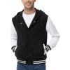 imageTBMPOY Mens Varsity Jacket Cotton Baseball Hooded Sweatshirt Letterman Lightweight Bomber Jacket Fashion Casual Sports