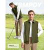 imageTBMPOY Mens Vest Casual Lightweight Thin Utility 3 Zip Pockets Stylish Sleeveless Jackets Summer Fall Golf Travel BusinessArmy Green