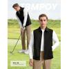 imageTBMPOY Mens Vest Casual Lightweight Thin Utility 3 Zip Pockets Stylish Sleeveless Jackets Summer Fall Golf Travel BusinessBlack