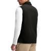 imageTBMPOY Mens Vest Casual Lightweight Thin Utility 3 Zip Pockets Stylish Sleeveless Jackets Summer Fall Golf Travel BusinessBlack