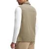 imageTBMPOY Mens Vest Casual Lightweight Thin Utility 3 Zip Pockets Stylish Sleeveless Jackets Summer Fall Golf Travel BusinessKhaki