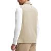 imageTBMPOY Mens Vest Casual Lightweight Thin Utility 3 Zip Pockets Stylish Sleeveless Jackets Summer Fall Golf Travel BusinessLight Khaki