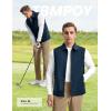 imageTBMPOY Mens Vest Casual Lightweight Thin Utility 3 Zip Pockets Stylish Sleeveless Jackets Summer Fall Golf Travel BusinessNavy Blue
