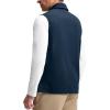 imageTBMPOY Mens Vest Casual Lightweight Thin Utility 3 Zip Pockets Stylish Sleeveless Jackets Summer Fall Golf Travel BusinessNavy Blue