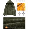 imageTBMPOY Mens Winter Jackets Hooded Work Cotton FLeece Lined Duck Coats Flannel Active Workwear CoatArmy Green