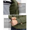 imageTBMPOY Mens Winter Jackets Hooded Work Cotton FLeece Lined Duck Coats Flannel Active Workwear CoatArmy Green