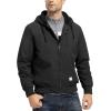 imageTBMPOY Mens Winter Jackets Hooded Work Cotton FLeece Lined Duck Coats Flannel Active Workwear CoatBlack