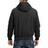 imageTBMPOY Mens Winter Jackets Hooded Work Cotton FLeece Lined Duck Coats Flannel Active Workwear CoatBlack