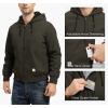 imageTBMPOY Mens Winter Jackets Hooded Work Cotton FLeece Lined Duck Coats Flannel Active Workwear CoatBrown