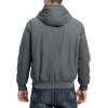 imageTBMPOY Mens Winter Jackets Hooded Work Cotton FLeece Lined Duck Coats Flannel Active Workwear CoatDark Grey