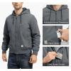imageTBMPOY Mens Winter Jackets Hooded Work Cotton FLeece Lined Duck Coats Flannel Active Workwear CoatDark Grey
