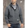 imageTBMPOY Mens Winter Jackets Hooded Work Cotton FLeece Lined Duck Coats Flannel Active Workwear CoatDark Grey