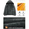 imageTBMPOY Mens Winter Jackets Hooded Work Cotton FLeece Lined Duck Coats Flannel Active Workwear CoatDark Grey