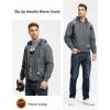 imageTBMPOY Mens Winter Jackets Hooded Work Cotton FLeece Lined Duck Coats Flannel Active Workwear CoatDark Grey
