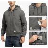 imageTBMPOY Mens Winter Jackets Hooded Work Cotton FLeece Lined Duck Coats Flannel Active Workwear CoatGrey