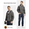 imageTBMPOY Mens Winter Jackets Hooded Work Cotton FLeece Lined Duck Coats Flannel Active Workwear CoatGrey