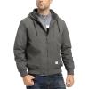 imageTBMPOY Mens Winter Jackets Hooded Work Cotton FLeece Lined Duck Coats Flannel Active Workwear CoatGrey
