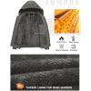 imageTBMPOY Mens Winter Jackets Hooded Work Cotton FLeece Lined Duck Coats Flannel Active Workwear CoatGrey