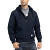 imageTBMPOY Mens Winter Jackets Hooded Work Cotton FLeece Lined Duck Coats Flannel Active Workwear CoatNavy