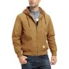 imageTBMPOY Mens Winter Jackets Hooded Work Cotton FLeece Lined Duck Coats Flannel Active Workwear CoatYellow
