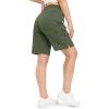 imageTBMPOY Womens 10quot Hiking Cargo Shorts Lightweight Quick Dry Bermuda Loose Outdoor Casual 5 Pockets for Summer Golf TravelArmy Green