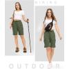 imageTBMPOY Womens 10quot Hiking Cargo Shorts Lightweight Quick Dry Bermuda Loose Outdoor Casual 5 Pockets for Summer Golf TravelArmy Green