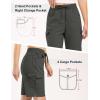 imageTBMPOY Womens 10quot Hiking Cargo Shorts Lightweight Quick Dry Bermuda Loose Outdoor Casual 5 Pockets for Summer Golf TravelDark Grey