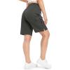 imageTBMPOY Womens 10quot Hiking Cargo Shorts Lightweight Quick Dry Bermuda Loose Outdoor Casual 5 Pockets for Summer Golf TravelDark Grey