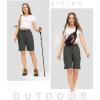 imageTBMPOY Womens 10quot Hiking Cargo Shorts Lightweight Quick Dry Bermuda Loose Outdoor Casual 5 Pockets for Summer Golf TravelDark Grey